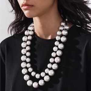 Zara limited edition two pack of pearl necklace